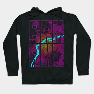 Bamako, Mali City Map Typography - Neon Hoodie